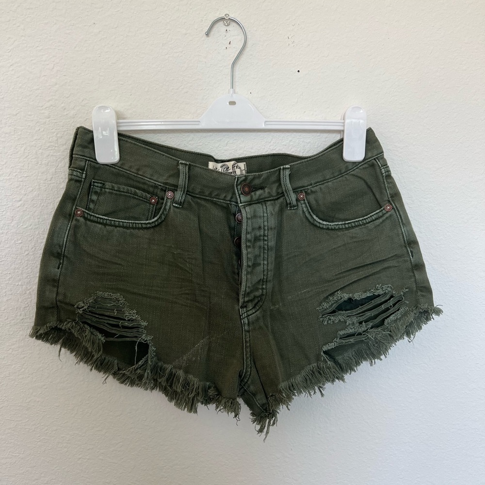 Free people denim shorts